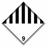 Gefahrzettel Verschiedene gefährliche Stoffe Klasse 9