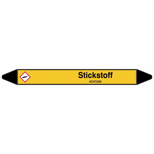 Brady Rohrmarkierer mit Text Stickstoff - ACHTUNG