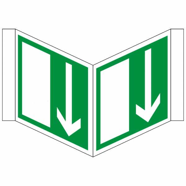 Nasenschild Notausgang nach BGV A8 (E14)