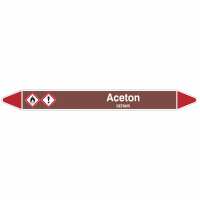 Brady Rohrmarkierer mit Text Aceton - GEFAHR