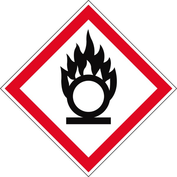 Gefahrensymbol Flamme über Kreis GHS03