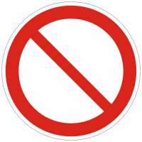 Verbotszeichen Allgemeines Verbotszeichen nach ISO 7010 (P001)