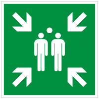 Rettungszeichen Sammelstelle nach ISO 7010 (E007) / ASR A1.3