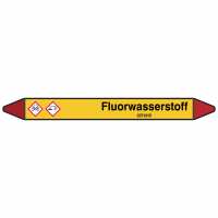 Brady Rohrmarkierer mit Text Fluorwasserstoff - GEFAHR