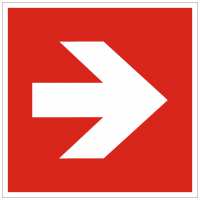 Brandschutzzeichen Richtungspfeil links rechts nach ISO 7010 (E005)