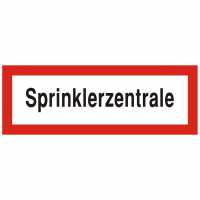 Brandschutzschild mit Text Sprinklerzentrale