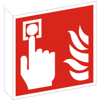 Fahnenschild Brandmelder nach ISO 7010 (F005)