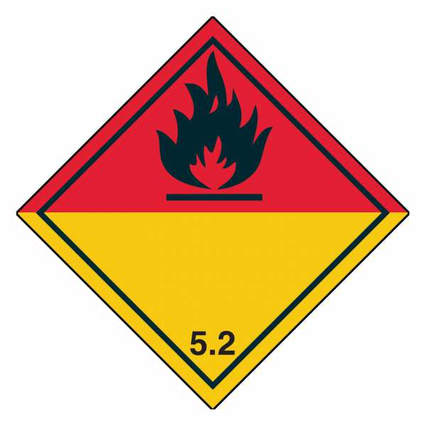 Gefahrzettel Organische Peroxide Klasse 5.2