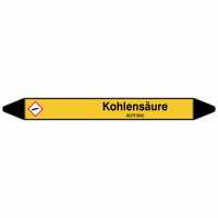 Brady Rohrmarkierer mit Text Kohlensäure - ACHTUNG