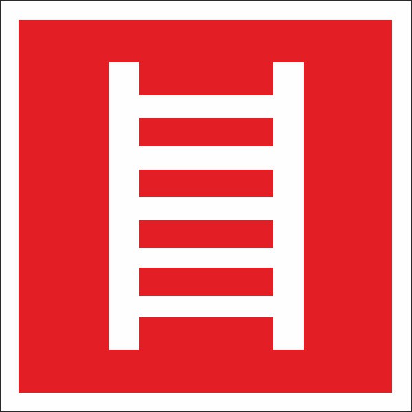 Brandschutzzeichen Leiter nach BGV A8 (F04)