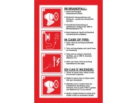 Handhabungsfolie Wandhydrant für formfesten Schlauch (mehrsprachig)