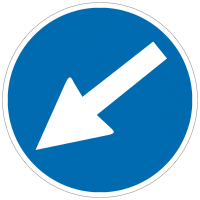 Gebotszeichen Richtungshinweis