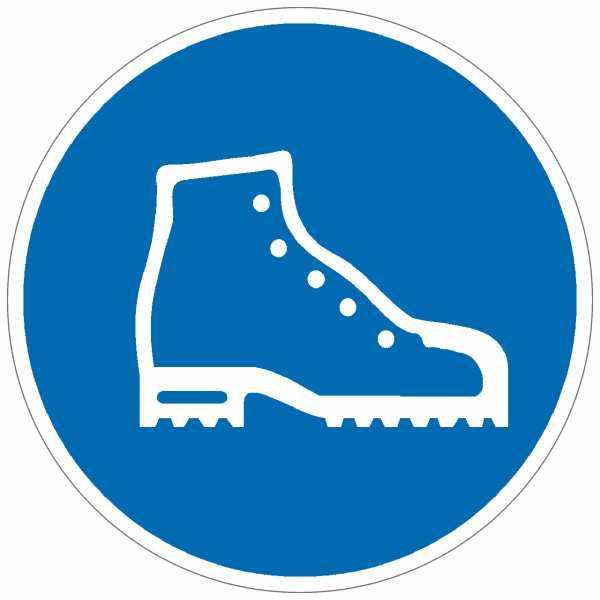 Gebotszeichen Sicherheitsschuhe tragen