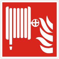 Brandschutzzeichen Löschschlauch (F002) nach ISO 7010