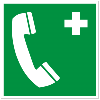 Rettungszeichen Notruftelefon nach ISO 7010 (E004) / ASR A1.3