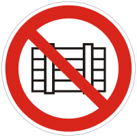 Verbotszeichen Nichts abstellen oder lagern nach BGV A8 (P12)