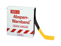 Absperrband in gelb-schwarz 500 m - robust