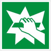 Rettungszeichen Notausgangsvorrichtung nach ISO 7010 (E008) / ASR A1.3