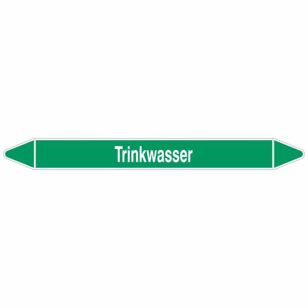 Brady Rohrmarkierer mit Text Trinkwasser