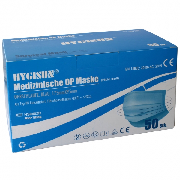 OP-Maske HYGISUN, Typ IIR gem. EN 14683:2019