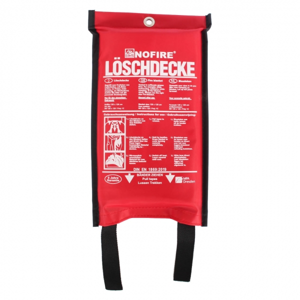 Löschdecke NoFire 120 x 120 cm im Polybag