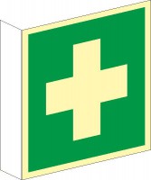 Fahnenschild Erste Hilfe nach BGV A8 (E03)