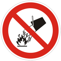 Verbotszeichen Mit Wasser löschen verboten nach BGV A8 (P04)