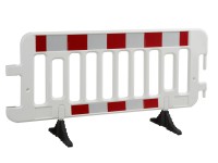Absperrgitter 200 cm weiß, mit Reflexfolie