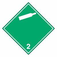 Gefahrzettel Nicht entzündbare, nicht giftige Gase (weiße Gasflasche) Klasse 2.2