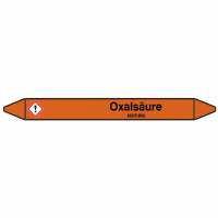 Brady Rohrmarkierer mit Text Oxalsäure - ACHTUNG