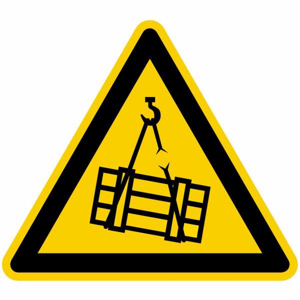 Warnzeichen Warnung vor schwebender Last nach BGV A8 (W06)