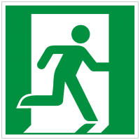 Rettungszeichen Notausgang rechts nach ISO 7010 (E002) / ASR A1.3