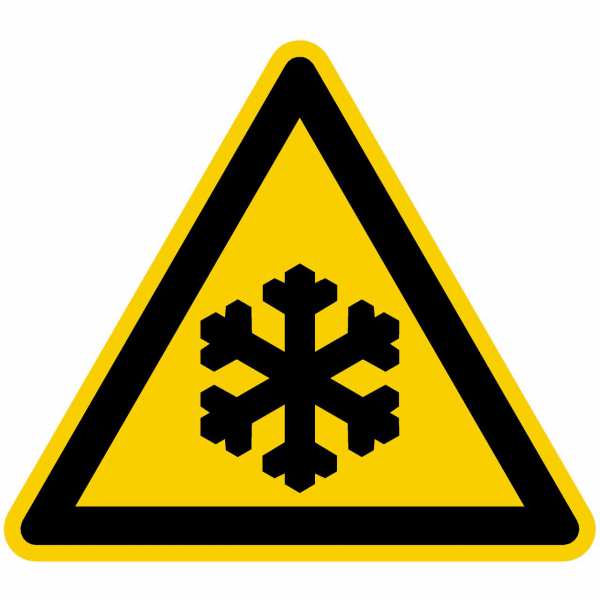 Warnzeichen Warnung vor Kälte nach BGV A8 (W17)