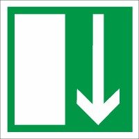 Rettungszeichen Notausgang nach BGV A8 (E14)