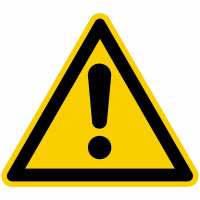 Warnzeichen Warnung vor einer Gefahrenstelle nach BGV A8 (W00)