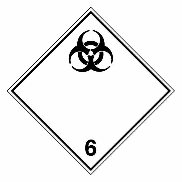 Gefahrzettel Ansteckungsgefährliche Stoffe Klasse 6.2