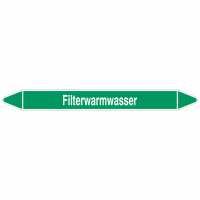 Brady Rohrmarkierer mit Text Filterwarmwasser