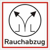 Brandschutzschild mit Piktogramm Rauchabzug