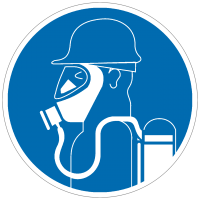 Gebotszeichen Schweres Atemschutzgerät benutzen