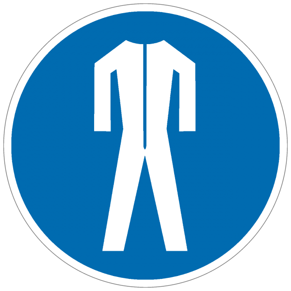 Gebotszeichen Schutzbekleidung benutzen nach BGV A8 (M07)