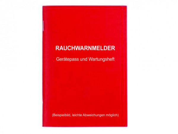 Gerätepass und Wartungsheft für Rauchmelder