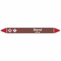 Brady Rohrmarkierer mit Text Styrol - ACHTUNG