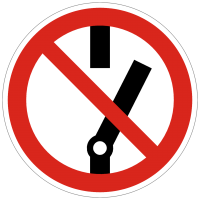 Verbotszeichen Nicht schalten nach BGV A8 (P10)