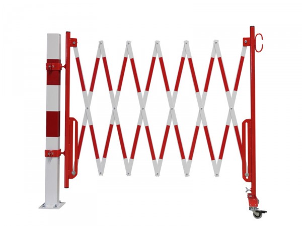 Scherengitter aus Stahl mit Rollen und Montagekit für bestehende Pfosten