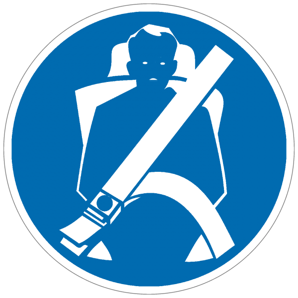 Gebotszeichen Sicherheitsgurt anlegen