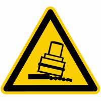 Warnzeichen Warnung vor Kippgefahr beim Walzen nach BGV A8 (W24)