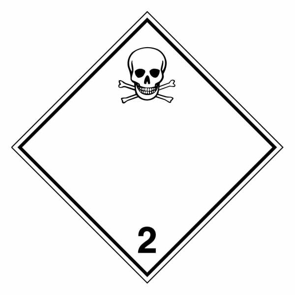 Gefahrzettel Giftige Gase Klasse 2.3