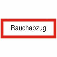 Brandschutzschild mit Text Rauchabzug