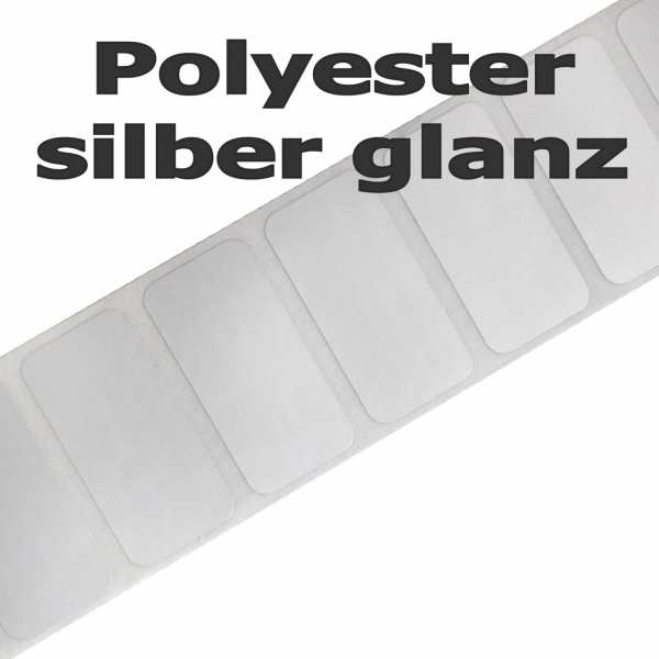Polyesteretiketten - silber glanz