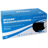 OP-Maske HYGISUN, Typ IIR schwarz, gem. EN 14683:2019